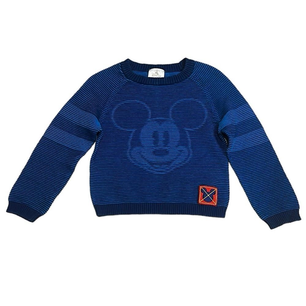 Disney Store Toddler Boy Ribbed Mickey Mouse Sweater Blue